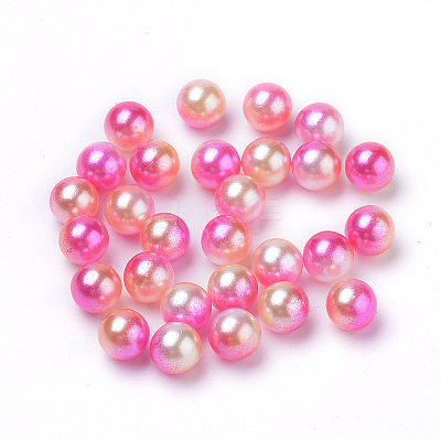 Rainbow Acrylic Imitation Pearl Beads OACR-R065-3mm-04-1