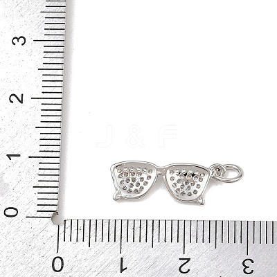 Brass Micro Pave Cubic Zirconia Pendants KK-P339-17P-1