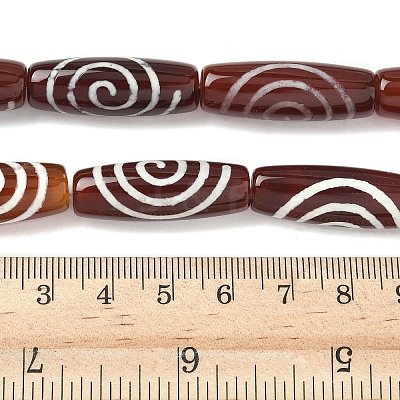 Rice Shape Tibetan Style dZi Beads Strands G-A269-A20-01-1
