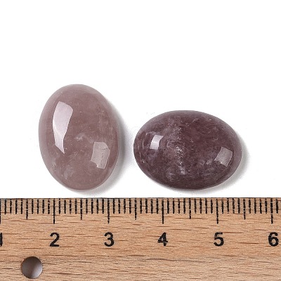 Natural Strawberry Quartz Cabochons G-B080-01A-05-1