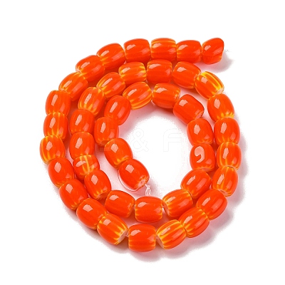 Handmade Lampwork Chevron Beads Strands LAMP-K041-01B-22-1