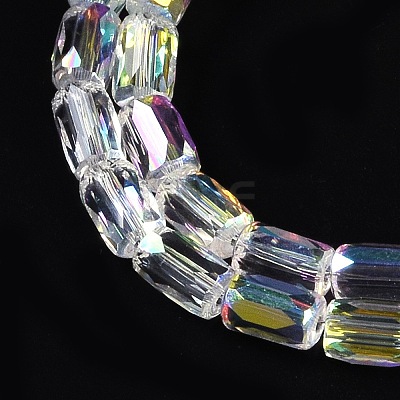 Electroplate Glass Chevron Beads Strands GLAA-Q101-02A-AB04-1