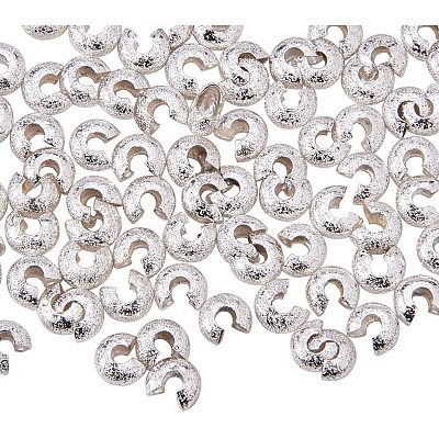 Brass Crimp Beads Covers KK-PH0004-19S-NF-1