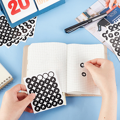 Round Dot PVC Decorative Stickers DIY-WH0423-011-1