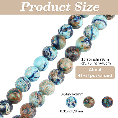 1 Strand Natural Imperial Jasper Bead Strands G-PA0002-62-1