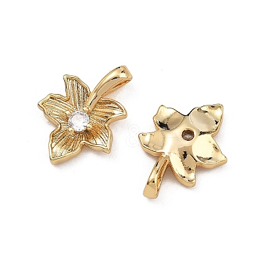 SHEGRACE Brass Micro Pave Clear Cubic Zirconia Charms XGRQ2O693-424G-1
