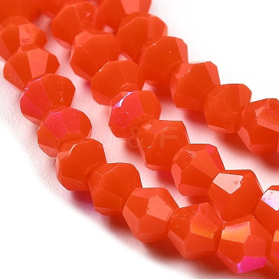 Opaque Solid Color Imitation Jade Glass Beads Strands GLAA-F029-P4mm-D03-1