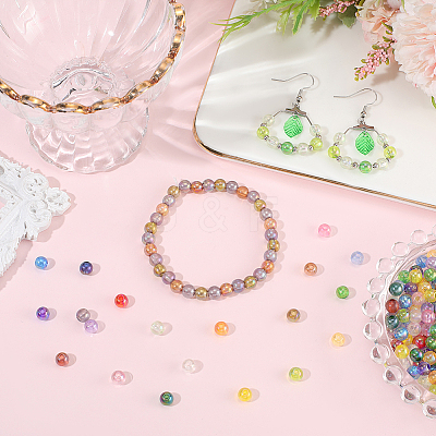 1200Pcs 20 Colors Transparent Acrylic Beads MACR-PA0001-07A-1