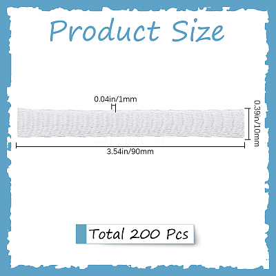 200Pcs PE Makeup Brush Protector Reusable Expandable Mesh Cover MRMJ-GF0001-51C-1