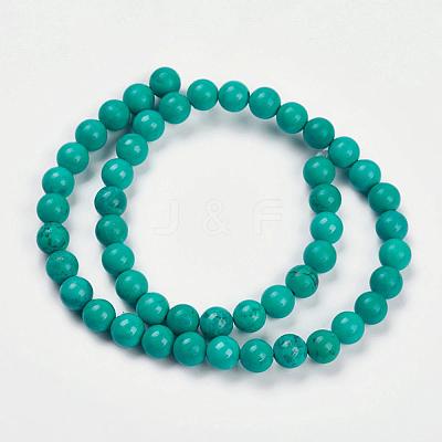 Natural Magnesite Beads Strands G-K205-02-6mm-1