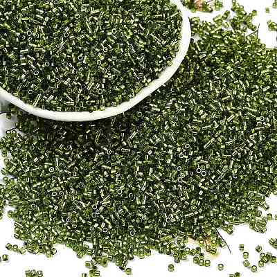 Baking Paint Silver Lined Glass Seed Beads SEED-H003-09D-1