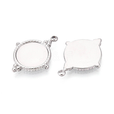 304 Stainless Steel Pendant Cabochon Settings STAS-T065-94P-1