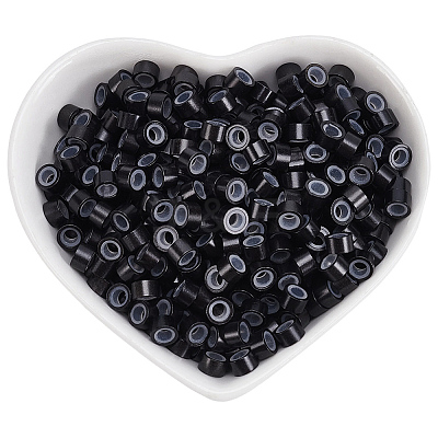 500Pcs Silicone Hair Coil Cuffs OHAR-SP0001-14B-1
