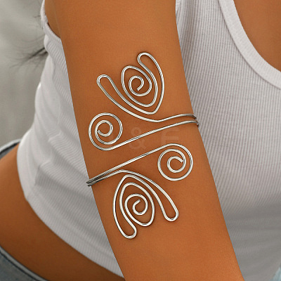 Iron Spiral Flower Upper Arm Cuff Bangles for Women WGE9B06-02-1