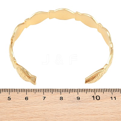 Summer Beach 304 Stainless Steel Open Cuff Bangles for Women SA-CBA9AC8-02E-G-1