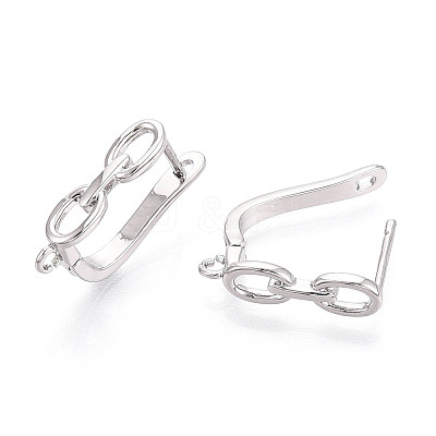 Brass Hoop Earring Findings KK-N267-24P-1