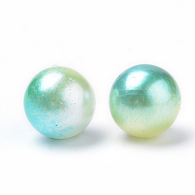 Rainbow Acrylic Imitation Pearl Beads OACR-R065-8mm-A03-1
