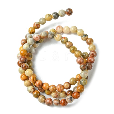 Natural Crazy Lace Agate Round Bead Strands G-E334-4mm-20-1