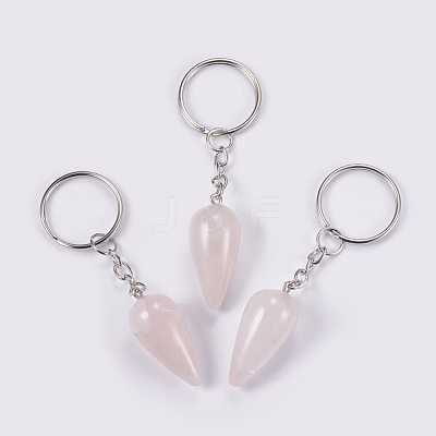 Natural Rose Quartz Keychain KEYC-P041-B014-1