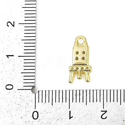 Brass Micro Pave Clear Cubic Zirconia Pendants KK-L238-15G-1
