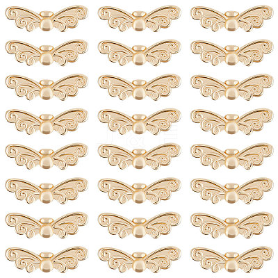 24Pcs Rack Plating Brass Beads KK-BBC0007-57-1