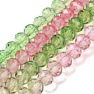 Transparent Painted Glass Beads Strands X1-DGLA-A034-T8mm-A18-1