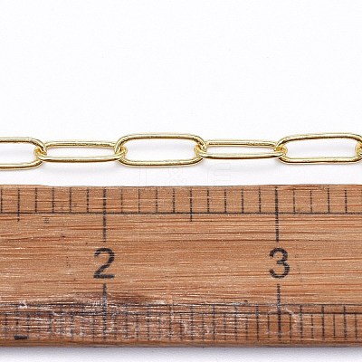 Soldered Brass Paperclip Chains CHC-D025-03G-1