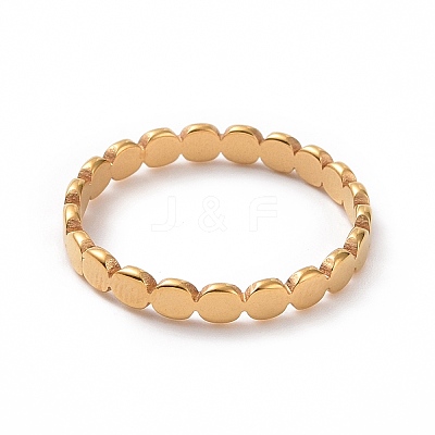 Ion Plating(IP) 201 Stainless Steel Oval Wrap Finger Ring for Women RJEW-J051-23G-1