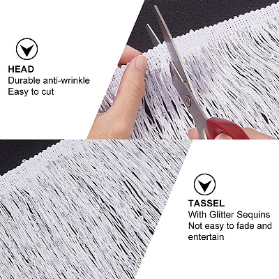 10M Polyester Fringe Trimmings DIY-OC0011-45-1