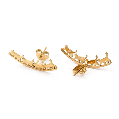 304 Stainless Steel Stud Earrings EJEW-H095-03G-1