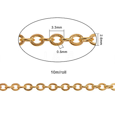Brass Flat Oval Cable Chains CHC-CJ0001-18-NR-1
