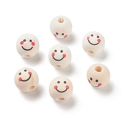 (Defective Closeout Sale: Wood Textured and
Stain) Natural Wood Printed European Beads WOOD-XCP0001-65-1