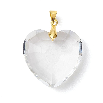 Brass Glass Pendants PALLOY-JF05135-02-1