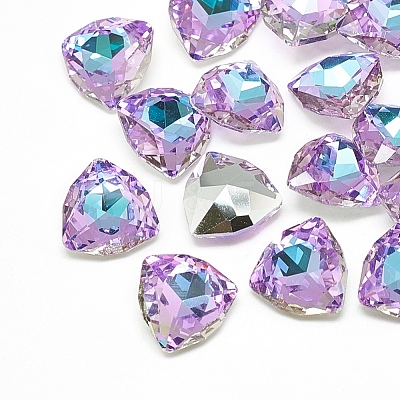 DIY Pointed Back K9 Glass Rhinestone Cabochons RGLA-T071-12mm-001VL-1