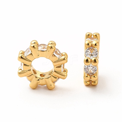 Brass Glass Spacer Beads LS-KK-A178-06G-1