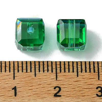 100Pcs Transparent Electroplate Glass Beads GLAA-K064-08A-AB02-1