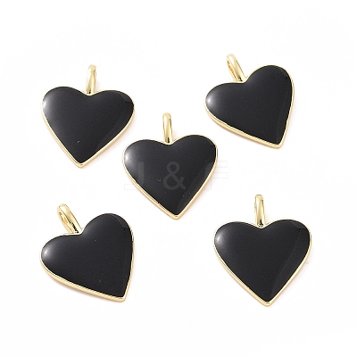 Brass Enamel Pendants KK-P204-14G-A-1