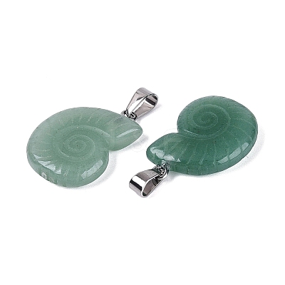 Natural Green Aventurine Pendants G-Q601-45D-1