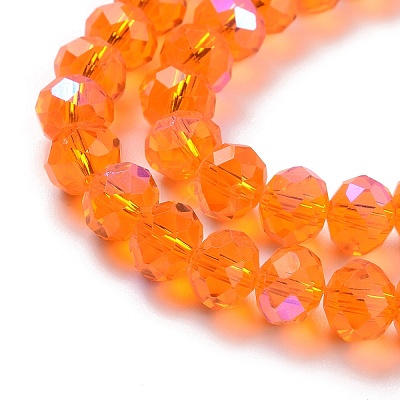 Electroplate Glass Beads Strands EGLA-A034-T8mm-L07-1