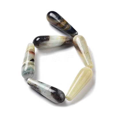 Natural Flower Amazonite Beads Strands G-P528-H03-01-1
