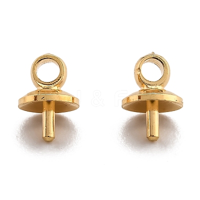 Brass Cup Pearl Peg Bails Pin Pendants KK-H759-29C-G-1