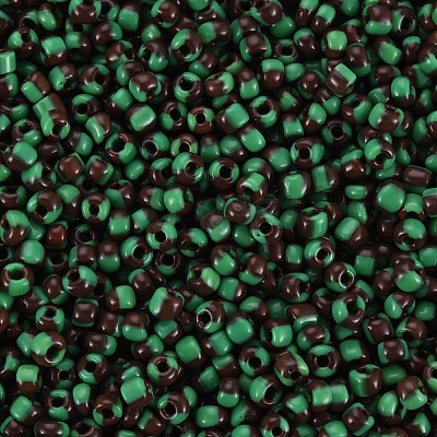 8/0 Two Tone Opaque Glass Seed Beads SEED-T006-01B-A07-1