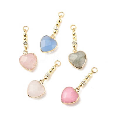 Natural Gemstone Pendants PALLOY-JF01615-1