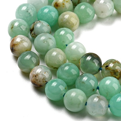 Natural Chrysoprase Beads Strands G-P503-4MM-03-1