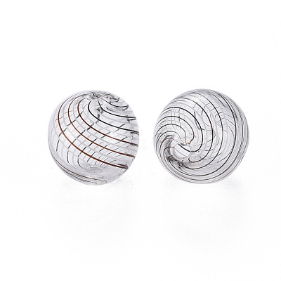 Transparent Handmade Blown Glass Globe Beads GLAA-T012-35C-05-1