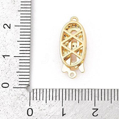 Brass Micro Pave Clear Cubic Zirconia Box Clasps LS-KK-U051-01G-04-1