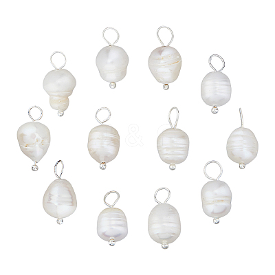 12Pcs Natural Cultured Freshwater Pearl Pendants FIND-FI0001-18A-1