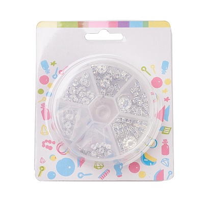 Brass Rhinestone Spacer Beads RB-JP0002-07-1