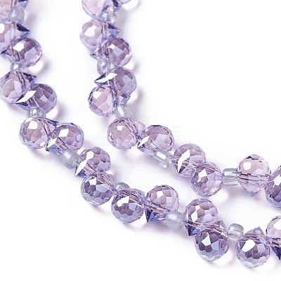 Transparent Glass Beads Strands GLAA-H022-04B-1