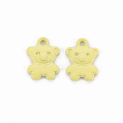 Spray Painted Alloy Charms PALLOY-Q433-034G-RS-1